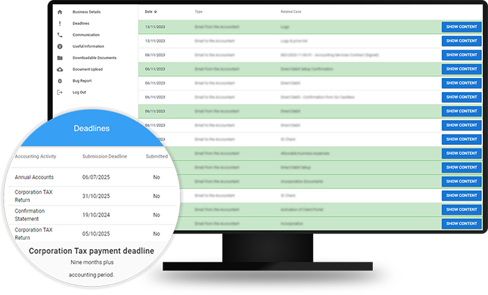 An account insight of The Accountant Network's software for customers.